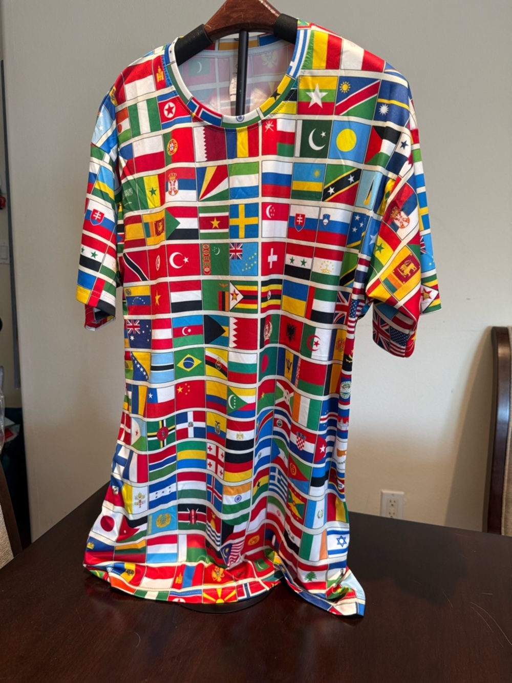 International Flags Print shirt- Multicolor